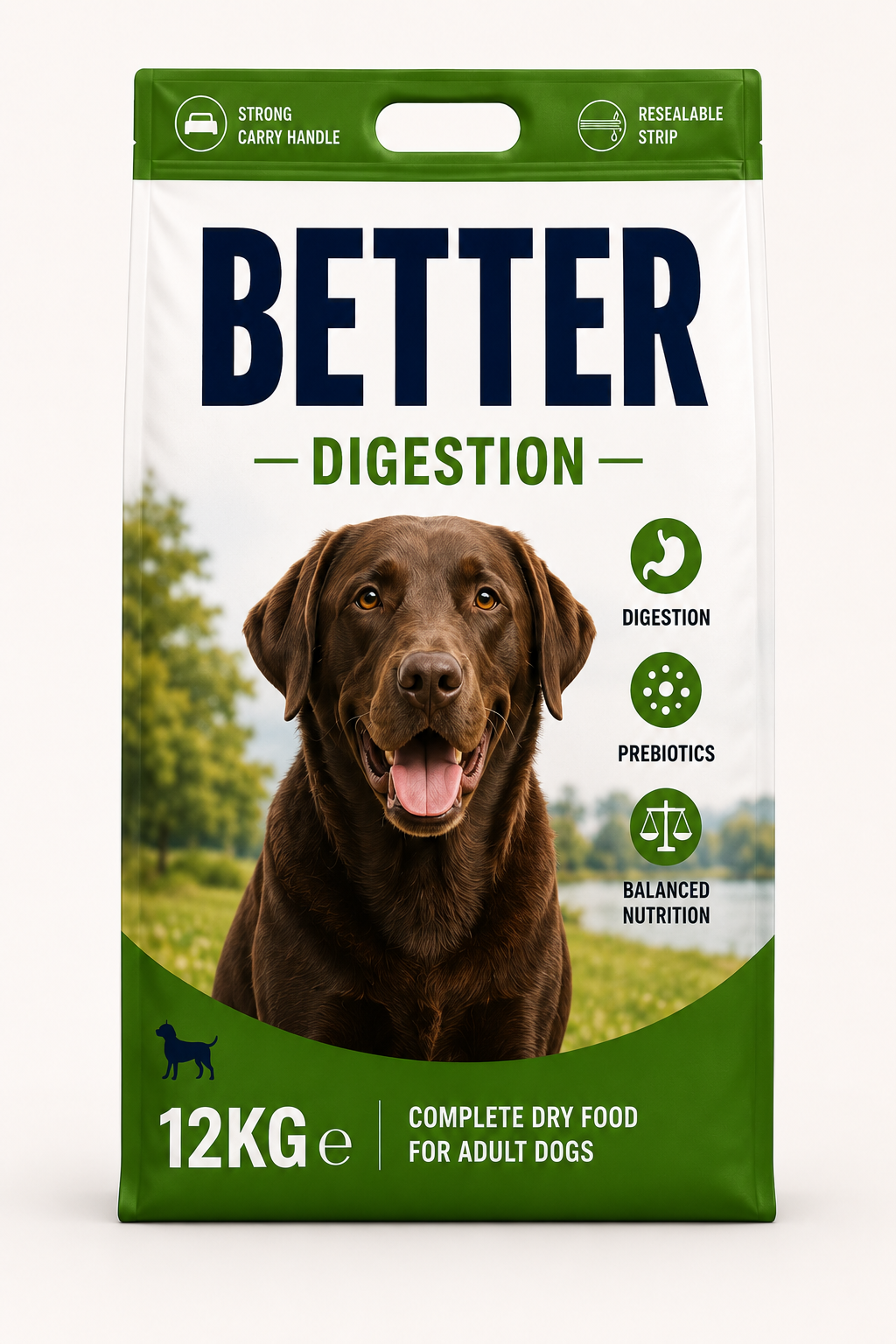 Better Digestion – Complete Dry Food for Adult Dogs (12kg)